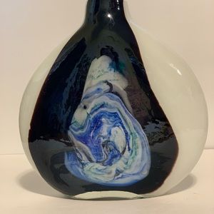 Murano style multicolored vase